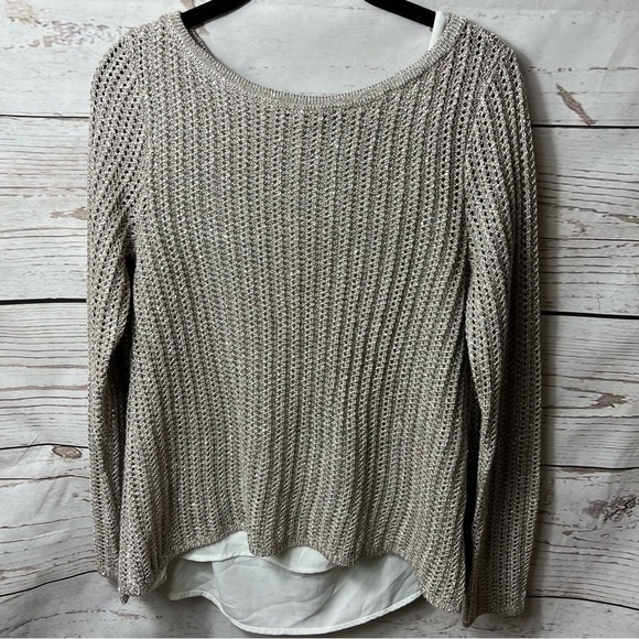 Nwot Whbm Sequin Twofer Sweater - Picture 5 of 10